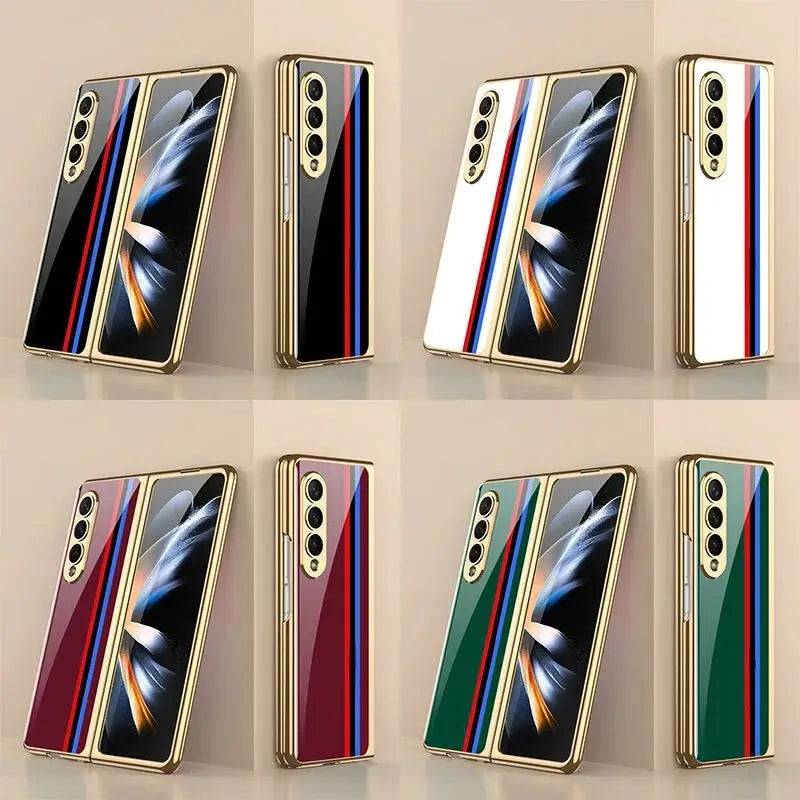 Leather & Tempered Glass Hard Case For Samsung Galaxy Z Fold - Premium Mobile Phone Cases from Dressmycell.com - Just $30! Shop now at Dressmycell.com Leather & Tempered Glass Hard Case For Samsung Galaxy Z Fold - Premium Mobile Phone Cases from Dressmycell.com - Just $30! Shop now at Dressmycell.com